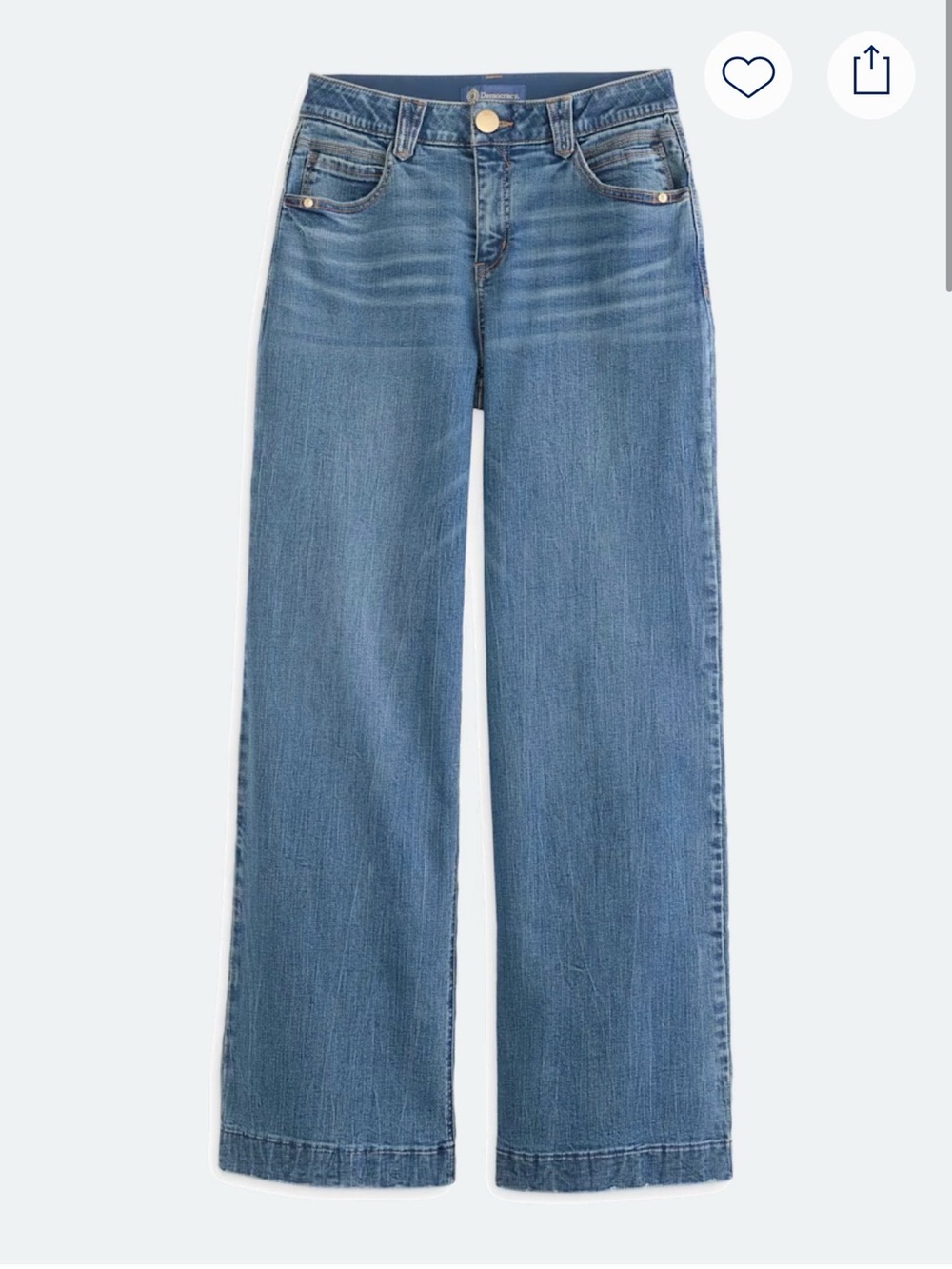 Democracy sz 12 Medium Blue Wide-Leg Jeans